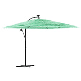 Parasol de jardin avec mât en acier vert 269x269x235 cm