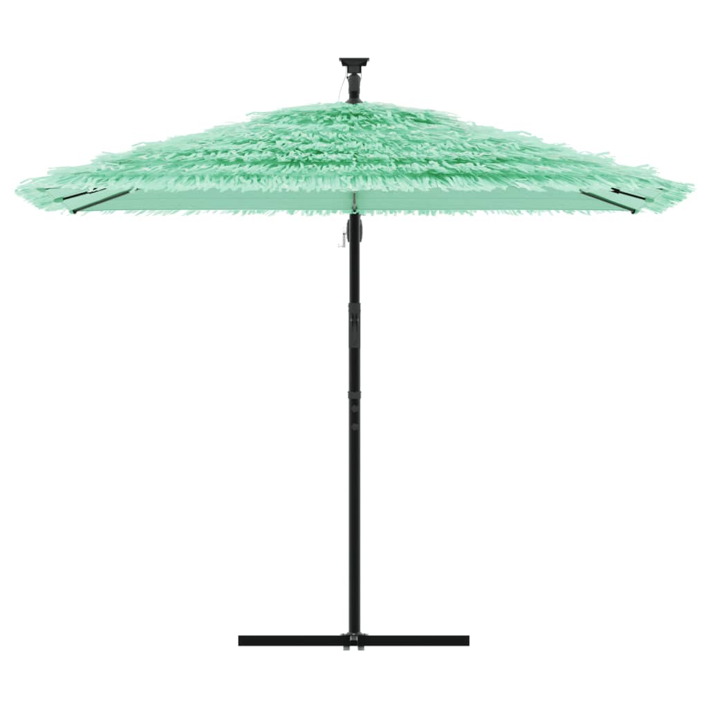 Parasol de jardin avec mât en acier vert 269x269x235 cm