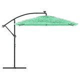 Parasol de jardin avec mât en acier vert 269x269x235 cm