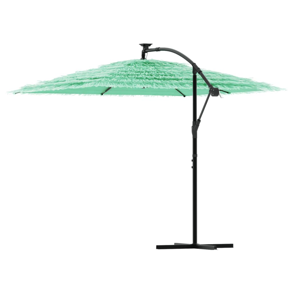 Parasol de jardin avec mât en acier vert 269x269x235 cm