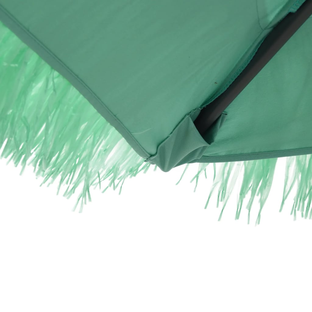 Parasol de jardin avec mât en acier vert 269x269x235 cm