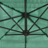 Parasol de jardin avec mât en acier vert 269x269x235 cm