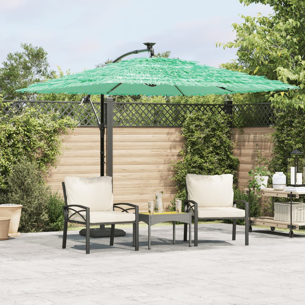 Parasol de jardin avec mât en acier vert 269x269x235 cm