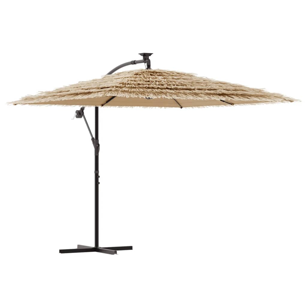 Parasol de jardin avec mât en acier marron 290x290x238 cm