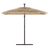 Parasol de jardin avec mât en acier marron 290x290x238 cm