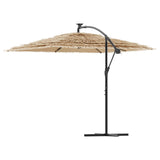 Parasol de jardin avec mât en acier marron 290x290x238 cm