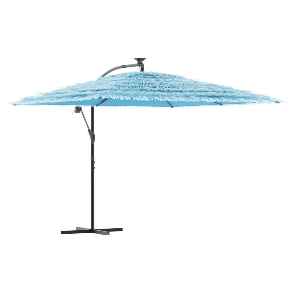 Parasol de jardin avec mât en acier bleu 290x290x238 cm