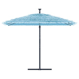 Parasol de jardin avec mât en acier bleu 290x290x238 cm