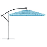 Parasol de jardin avec mât en acier bleu 290x290x238 cm