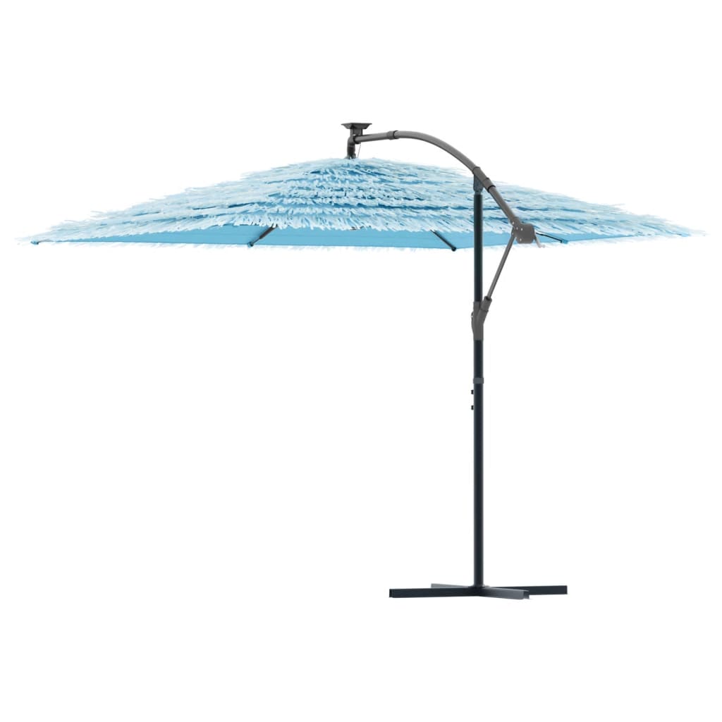 Parasol de jardin avec mât en acier bleu 290x290x238 cm