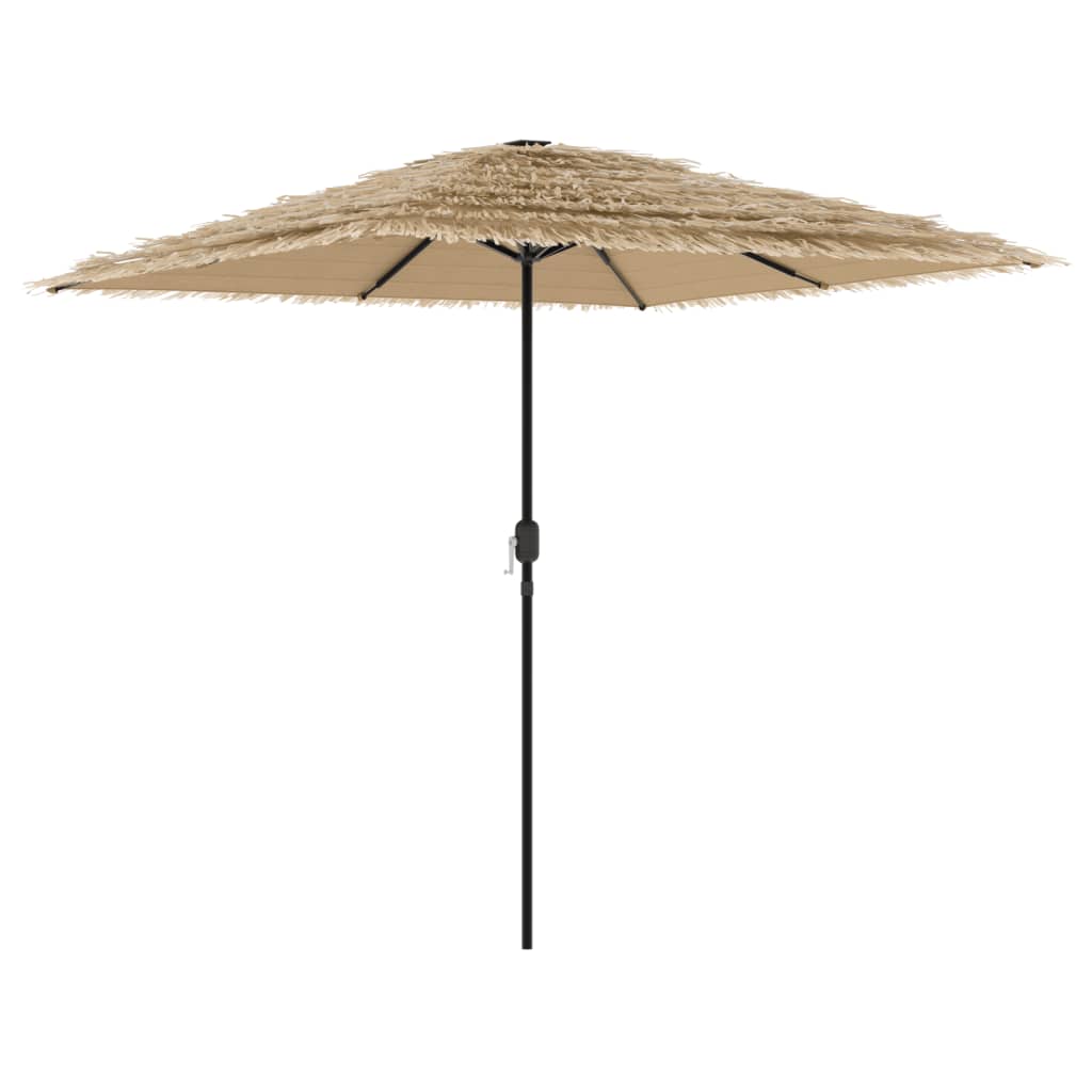 Parasol de jardin avec mât en acier marron 248x248x248 cm