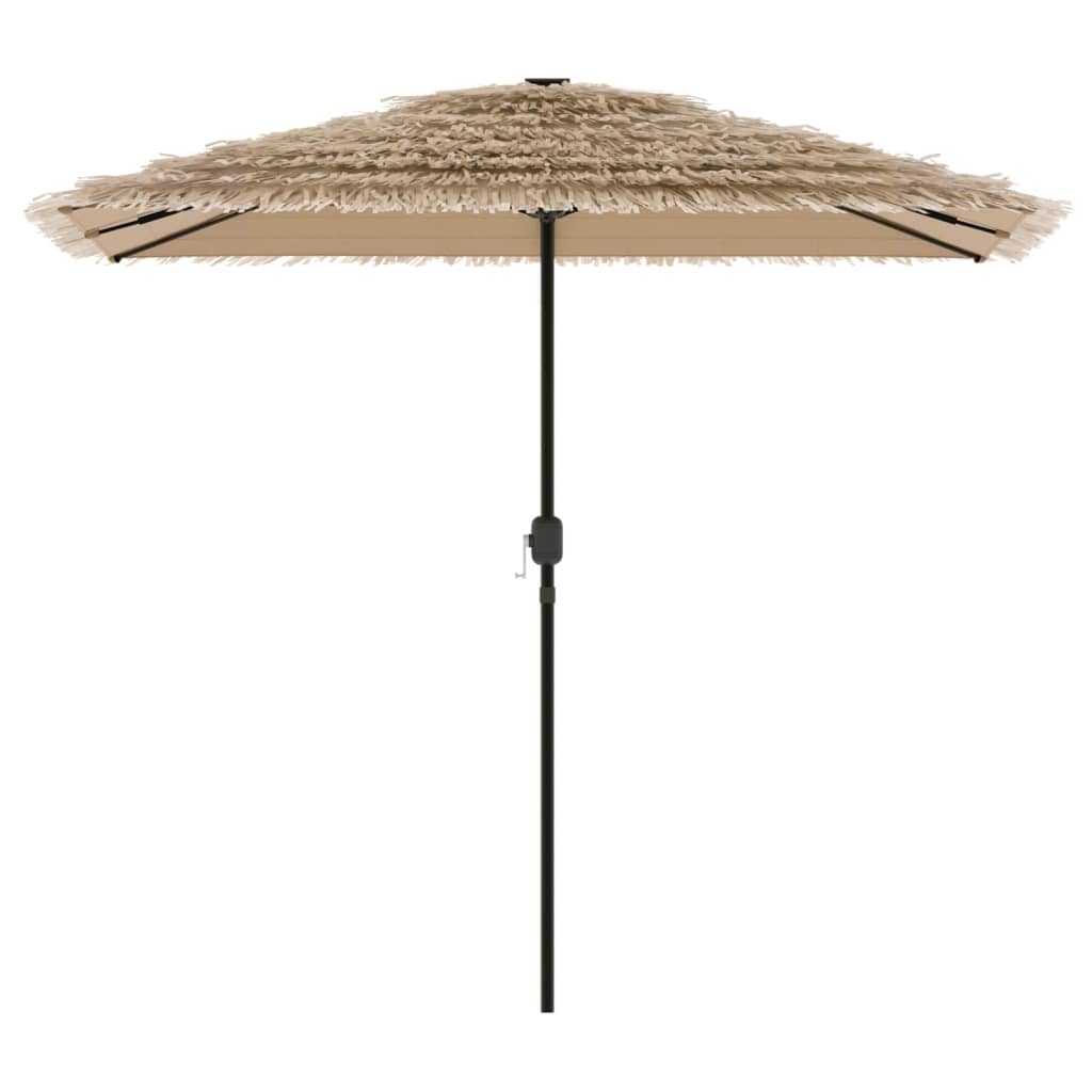 Parasol de jardin avec mât en acier marron 248x248x248 cm