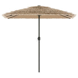 Parasol de jardin avec mât en acier marron 248x248x248 cm