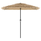 Parasol de jardin avec mât en acier marron 248x248x248 cm