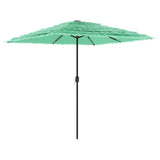 Parasol de jardin avec mât en acier vert 248x248x248 cm