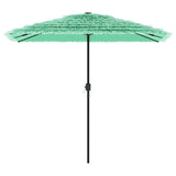 Parasol de jardin avec mât en acier vert 248x248x248 cm