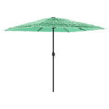 Parasol de jardin avec mât en acier vert 248x248x248 cm