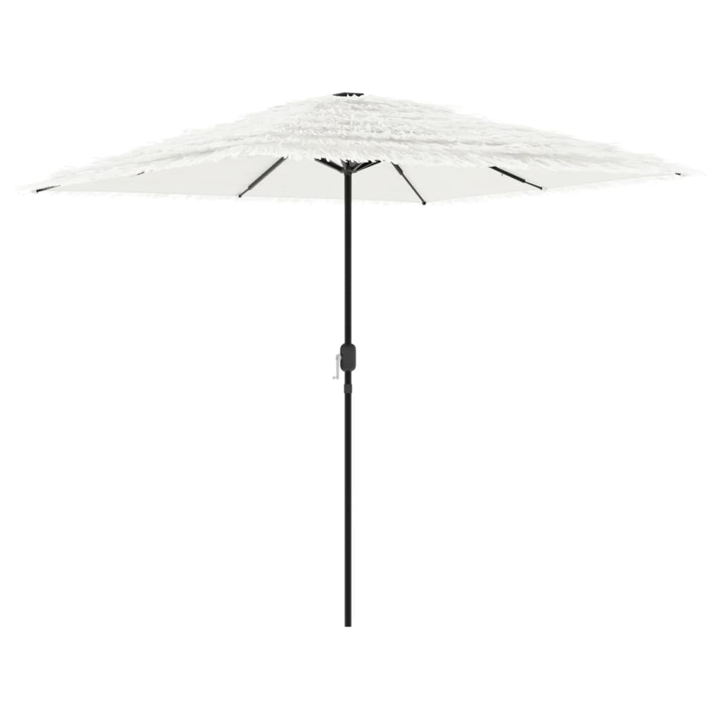 Parasol de jardin avec mât en acier blanc 248x248x248 cm