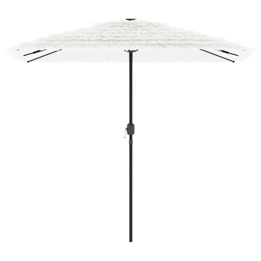 Parasol de jardin avec mât en acier blanc 248x248x248 cm