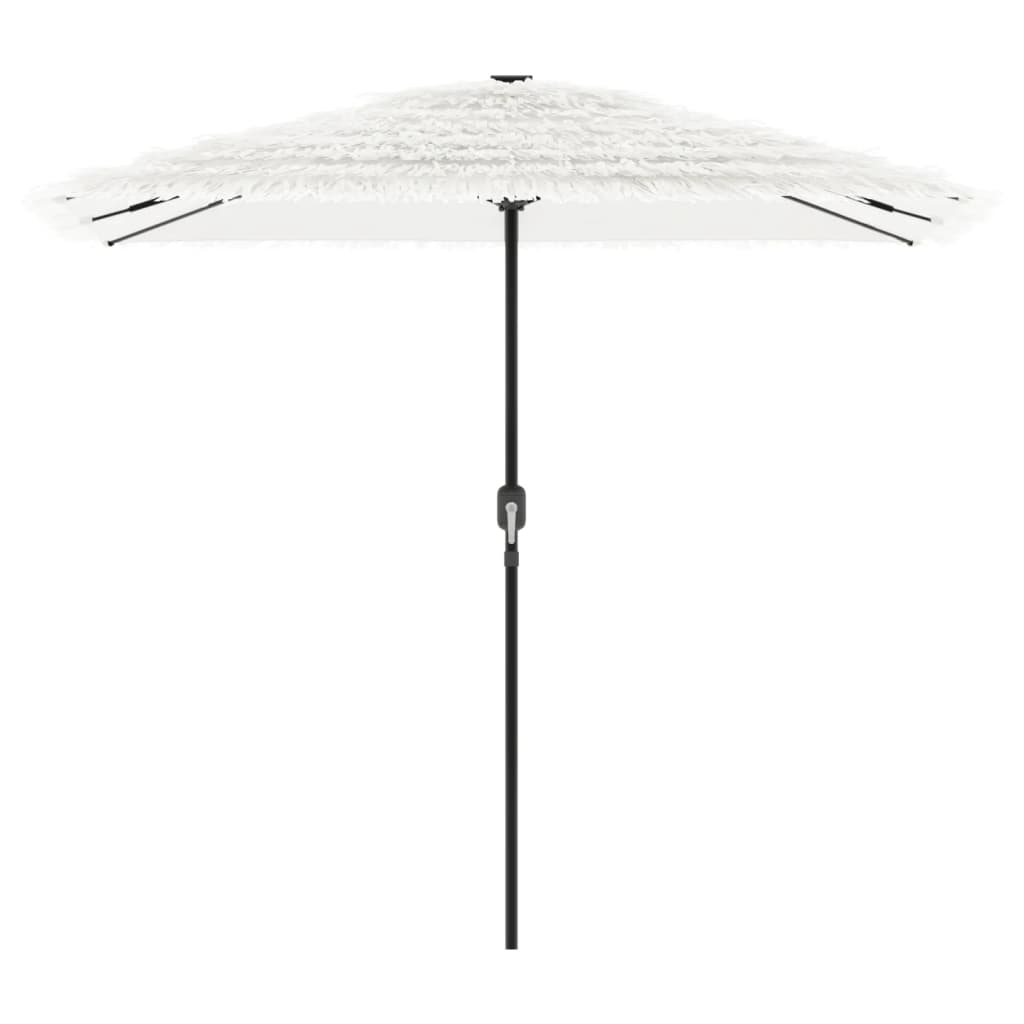 Parasol de jardin avec mât en acier blanc 248x248x248 cm