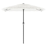 Parasol de jardin avec mât en acier blanc 248x248x248 cm