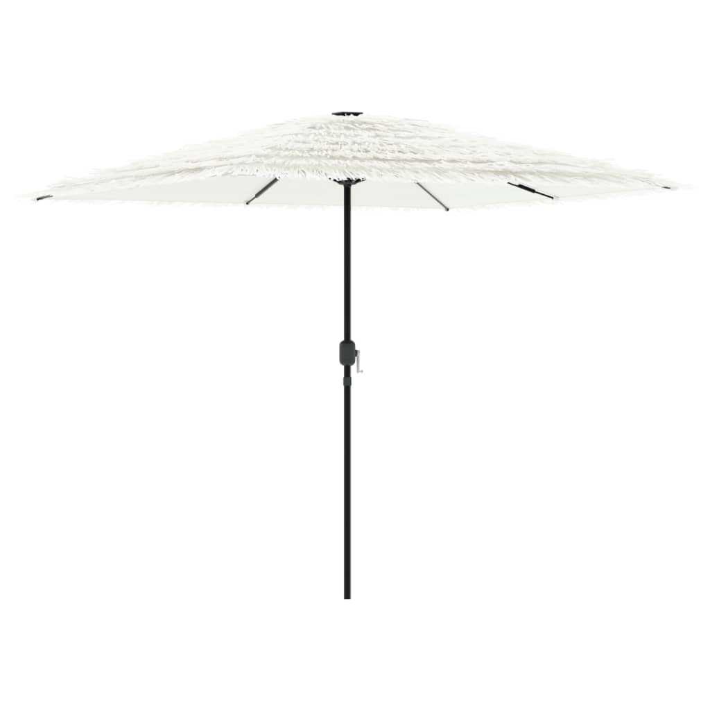 Parasol de jardin avec mât en acier blanc 248x248x248 cm