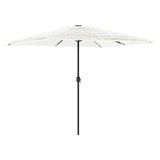 Parasol de jardin avec mât en acier blanc 248x248x248 cm