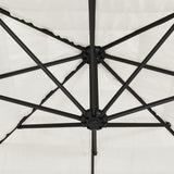 Parasol de jardin avec mât en acier blanc 248x248x248 cm