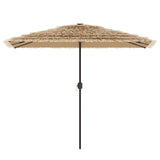 Parasol de jardin avec mât en acier marron 300x200x250 cm