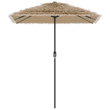 Parasol de jardin avec mât en acier marron 300x200x250 cm