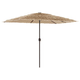 Parasol de jardin avec mât en acier marron 300x200x250 cm