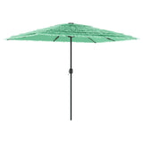 Parasol de jardin avec mât en acier vert 300x200x250 cm