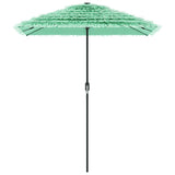 Parasol de jardin avec mât en acier vert 300x200x250 cm