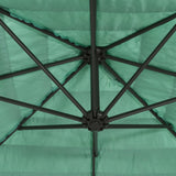 Parasol de jardin avec mât en acier vert 300x200x250 cm