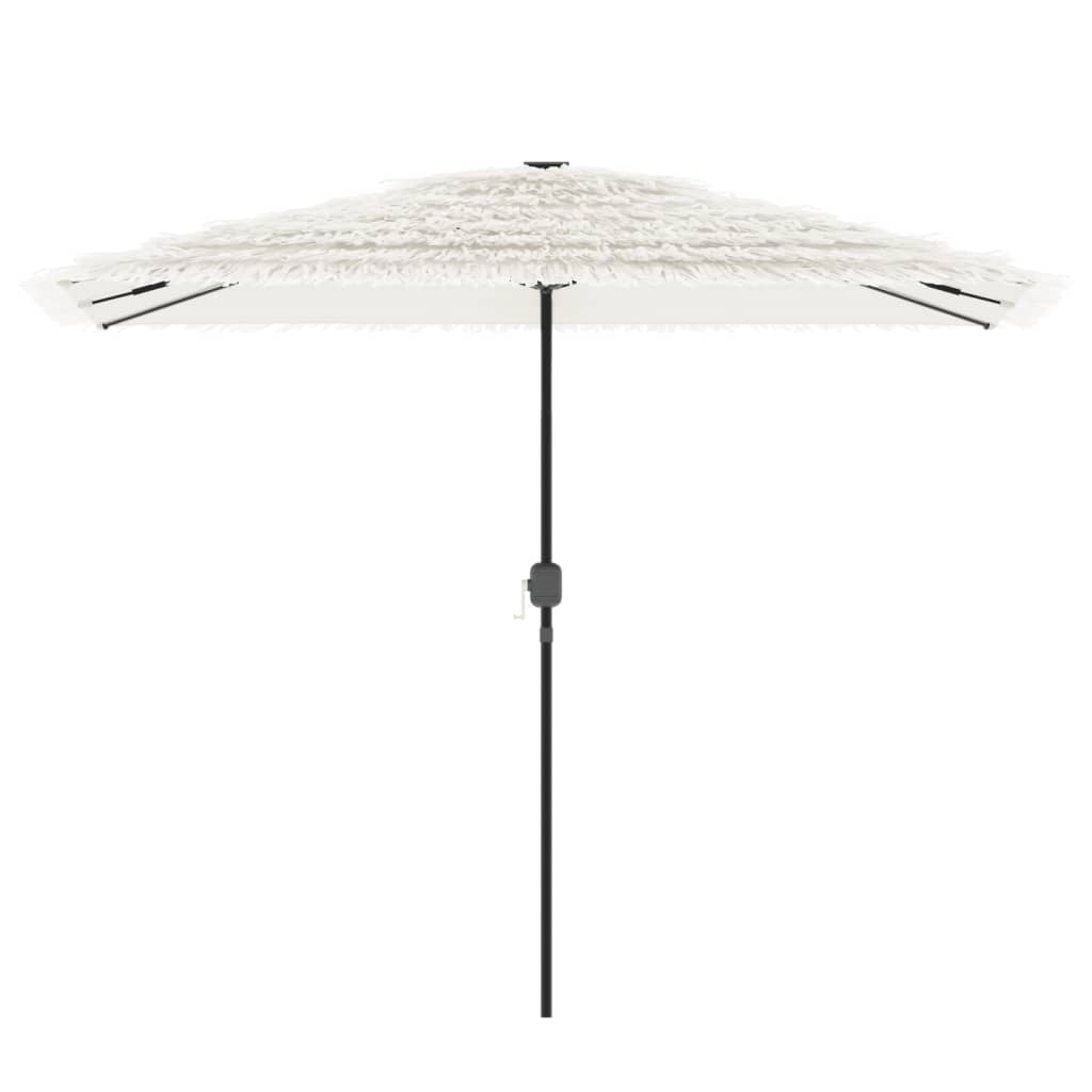 Parasol de jardin avec mât en acier blanc 300x200x250 cm