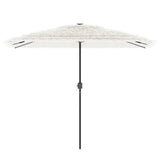 Parasol de jardin avec mât en acier blanc 300x200x250 cm