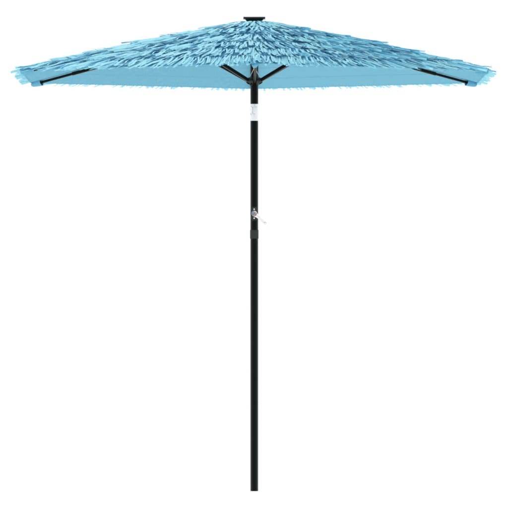 Parasol de jardin avec mât en acier bleu 223x223x213 cm