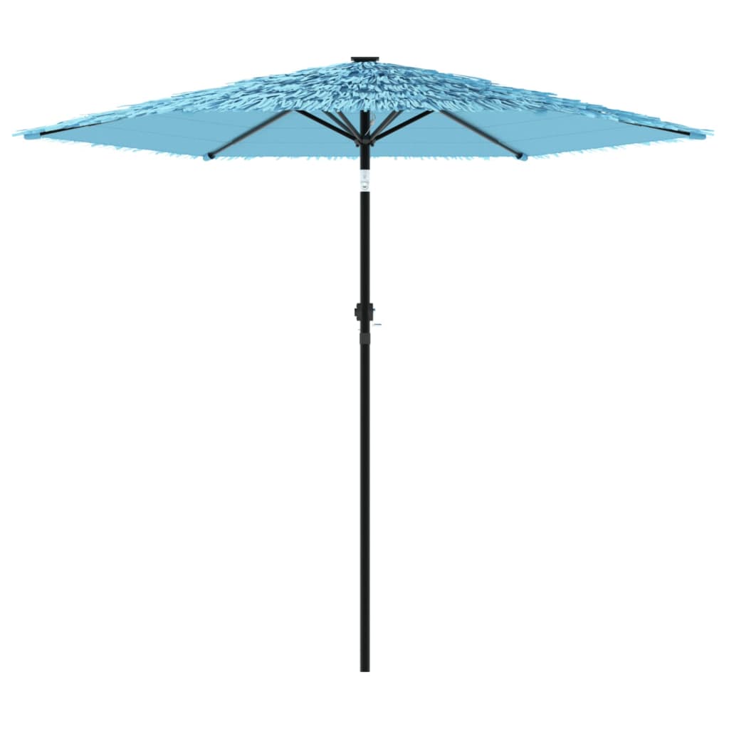 Parasol de jardin avec mât en acier bleu 223x223x213 cm