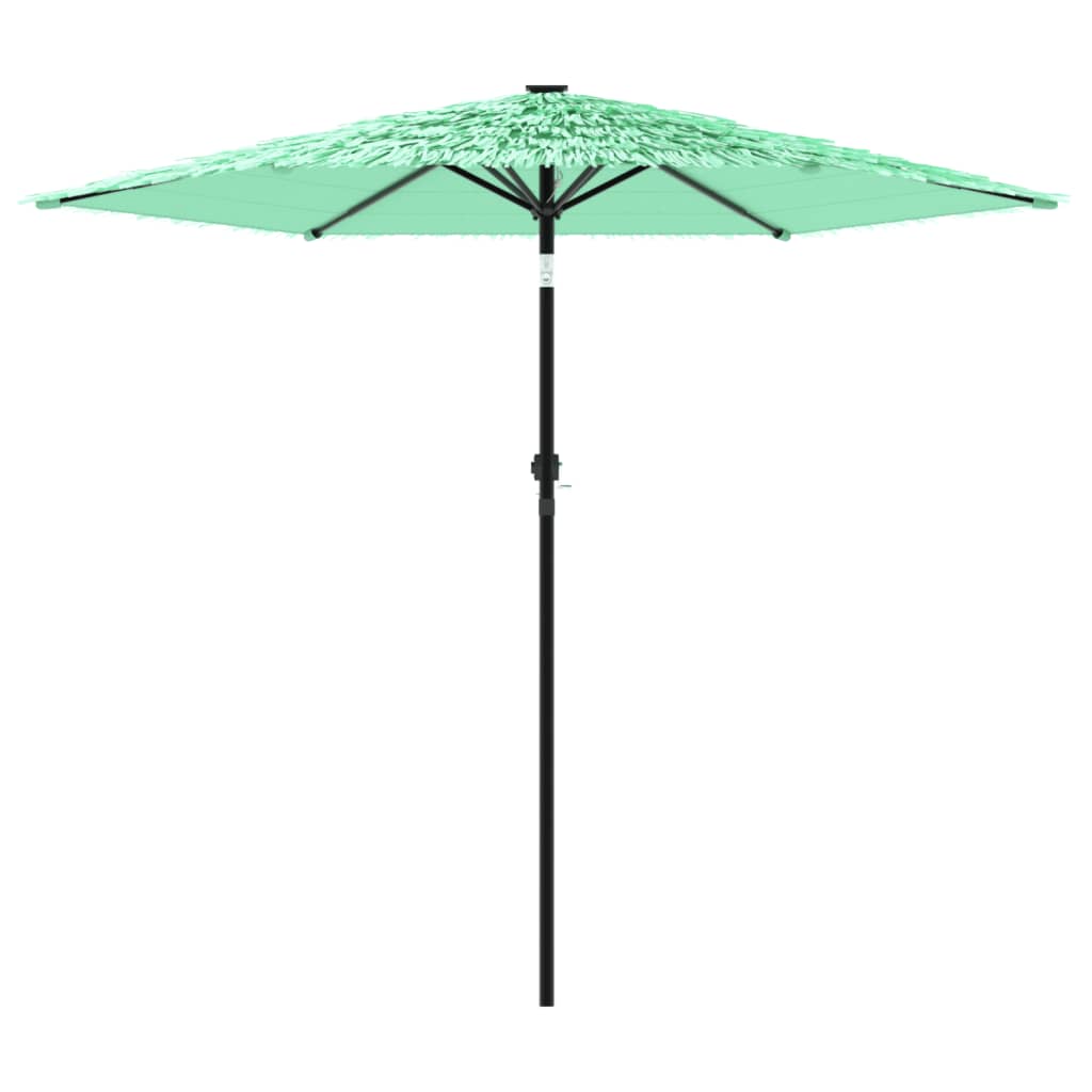 Parasol de jardin avec mât en acier vert 223x223x213 cm