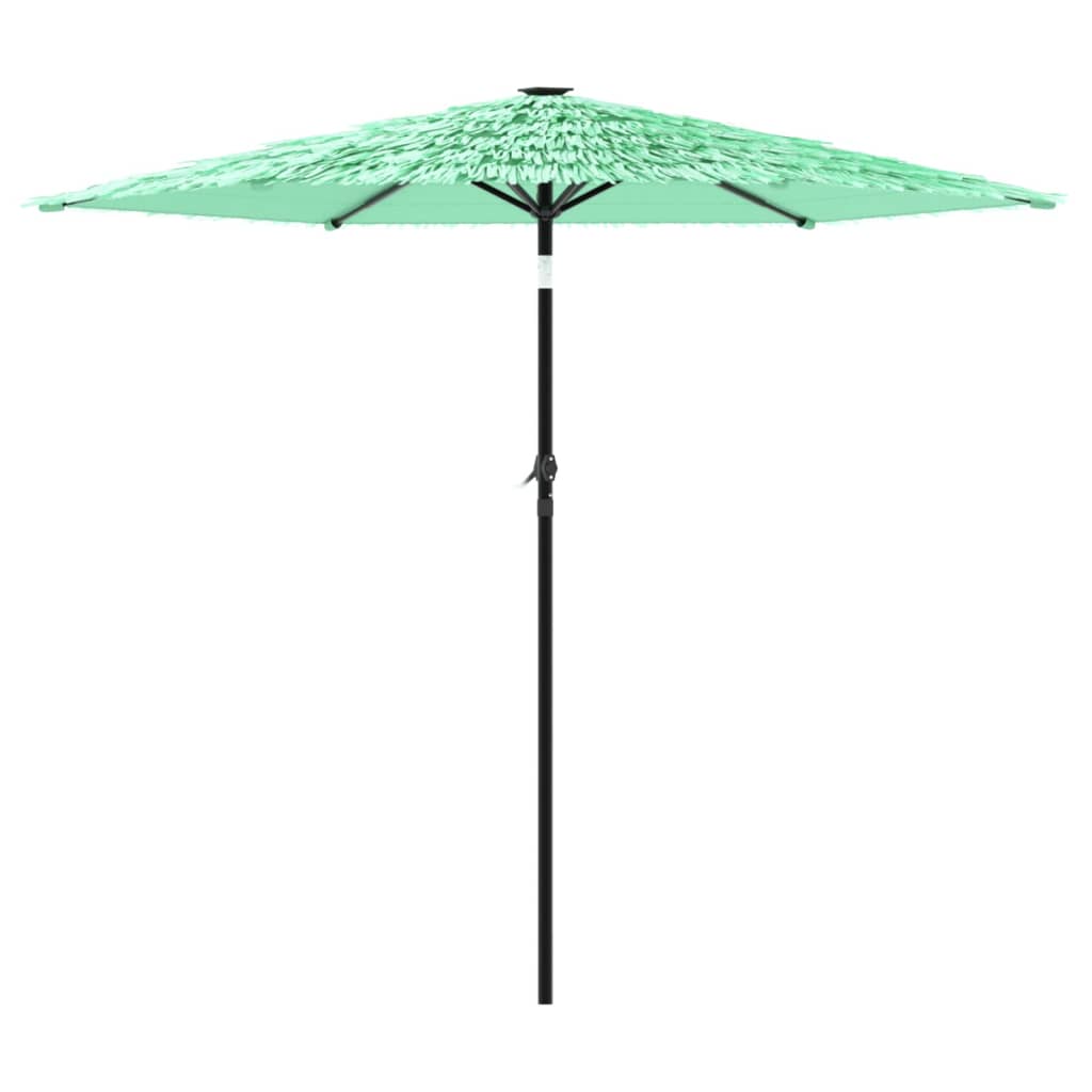 Parasol de jardin avec mât en acier vert 223x223x213 cm