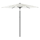 Parasol de jardin avec mât en acier blanc 223x223x213 cm