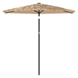 Parasol de jardin avec mât en acier marron 268x268x226 cm