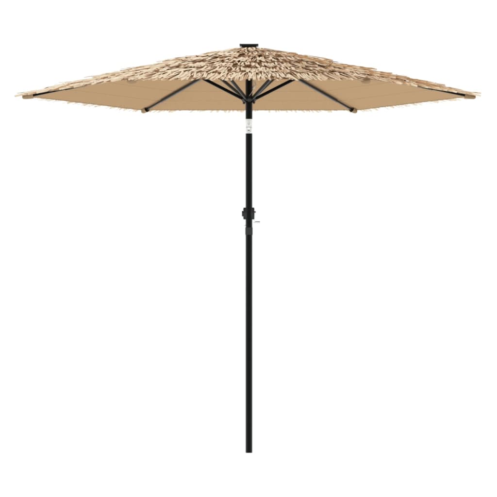 Parasol de jardin avec mât en acier marron 268x268x226 cm