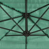 Parasol de jardin avec mât en acier vert 268x268x226 cm