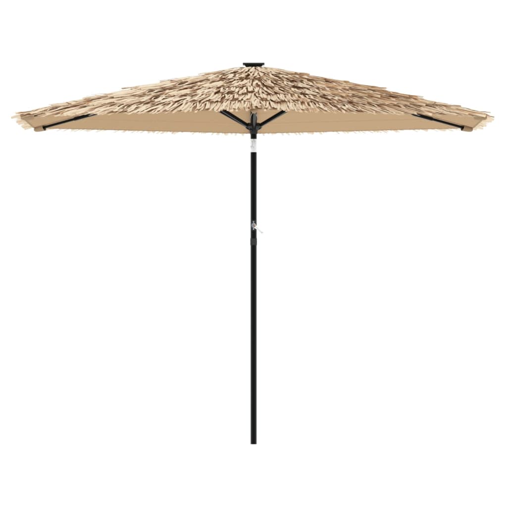 Parasol de jardin avec mât en acier marron 288x288x225 cm