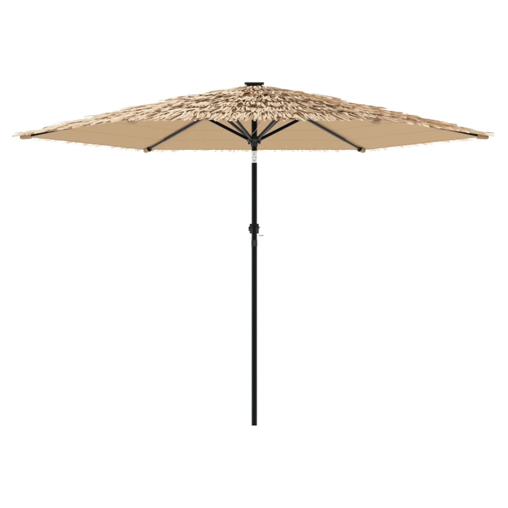 Parasol de jardin avec mât en acier marron 288x288x225 cm