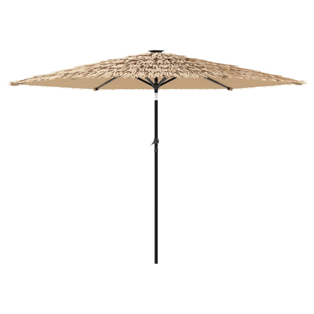 Parasol de jardin avec mât en acier marron 288x288x225 cm