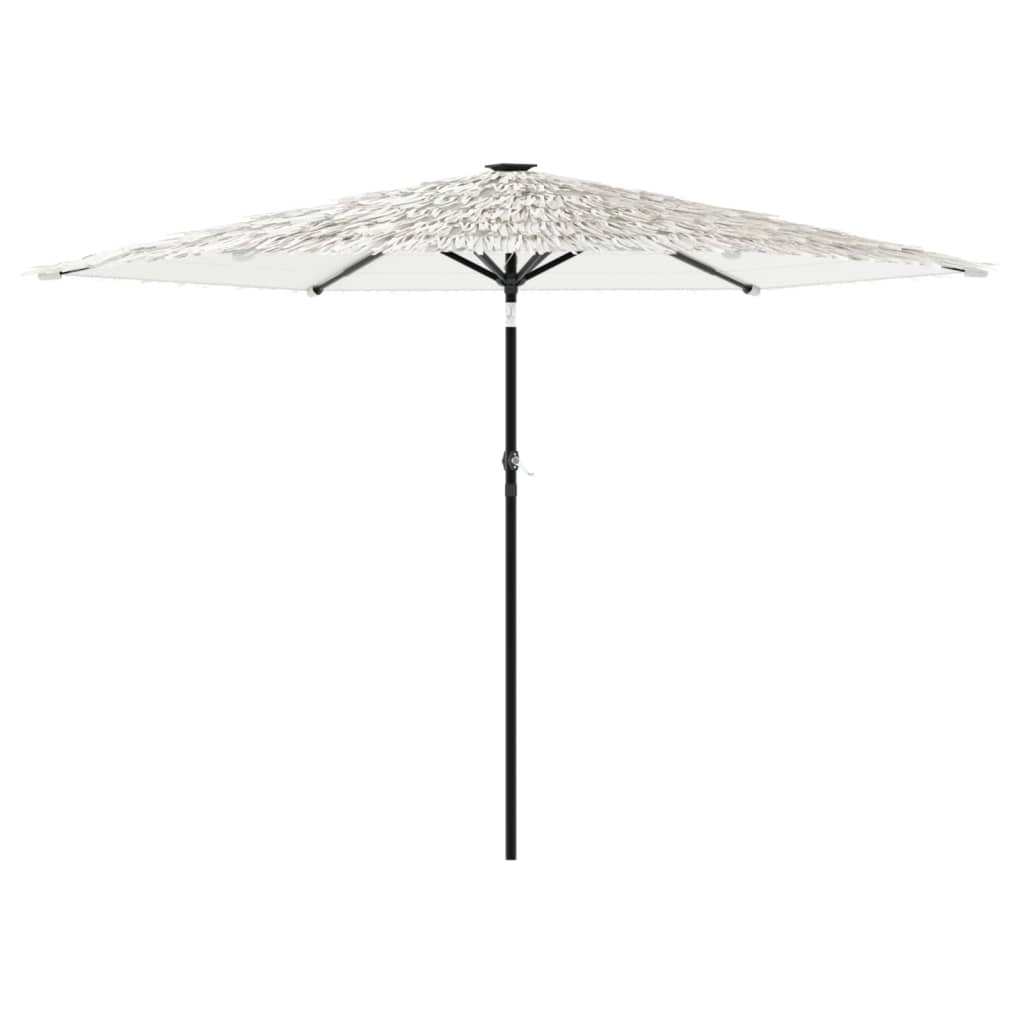 Parasol de jardin avec mât en acier blanc 288x288x225 cm