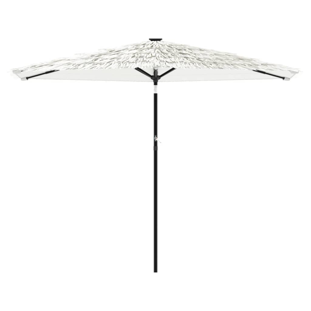 Parasol de jardin avec mât en acier blanc 288x288x225 cm