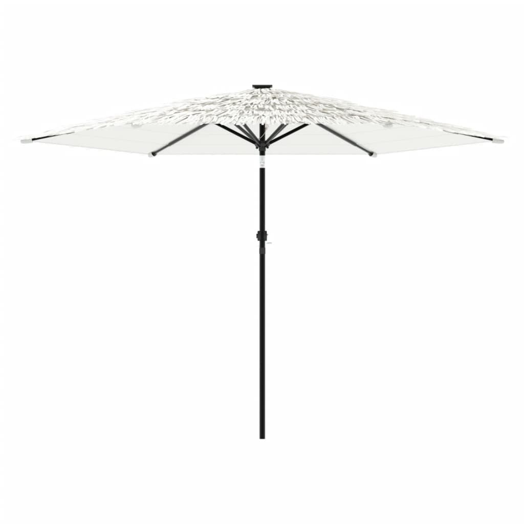 Parasol de jardin avec mât en acier blanc 288x288x225 cm